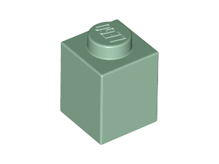 Brick 1 x 1, 3005 Sand Green N