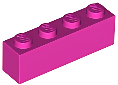 Кирпич LEGO Brick 1 x 4 3010 (6146) Dark Pink U
