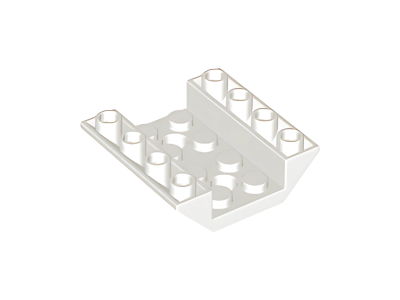Деталь LEGO Lego Slope, Inverted 45 4 x 4 Double with 2 Holes 72454  White N