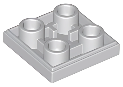 Деталь LEGO Lego Tile, Modified 2 x 2 Inverted 11203 Light Bluish Gray N