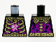 Torso Gold Armor and Ribs, Magenta, Dark Purple and White Energy Pattern, 973pb4192  