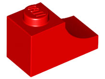 Arch 1 x 2 Inverted, 78666 Red N