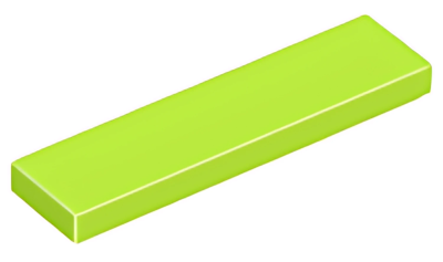 Деталь LEGO Tile 1 x 4 2431 (35371, 75703, 91143, 100687) Lime U