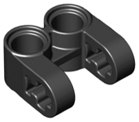 Technic, Axle and Pin Connector Perpendicular Double Split, 41678 Black U