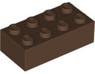 Brick 2 x 4, 3001 Brown U