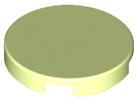 Tile, Round 2 x 2 with Bottom Stud Holder, 14769 Yellowish Green N