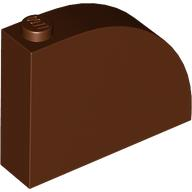 Slope, Curved 4 x 1 x 2 2/3 with Stud, 65734 Reddish Brown U