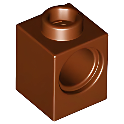 Деталь LEGO Technic, Brick 1 x 1 with Hole 6541 Reddish Brown U
