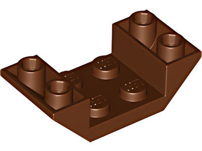 Деталь LEGO Lego Slope, Inverted 45 4 x 2 Double with 2 x 2 Cutout 4871 Reddish Brown U