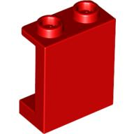 Panel 1 x 2 x 2 with Side Supports - Hollow Studs, 87552 Red N
