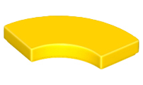 Tile, Round Corner 2 x 2 Macaroni, 27925 Yellow N