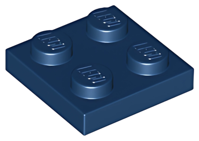 Деталь LEGO Plate 2 x 2 3022 (94148) Dark Blue U