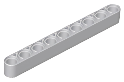 Деталь LEGO Technic, Liftarm Thick 1 x 9 40490 Light Bluish Gray U