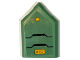 Tile, Modified 2 x 3 Pentagonal with Armor Plates with Black Outlines, Bright Light Orange Triangle and Rectangle with Lines Pattern Model Right Side (Sticker) - Set 71750, 22385pb321R  