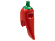 Minifigure, Headgear Head Cover, Costume Chili Pepper with Green Stem Pattern, 80505pb01  