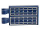 Tile, Modified 2 x 3 with 2 Clips with Solar Panels Pattern, 30350bpb105  
