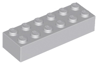 Brick 2 x 6, 2456 Light Bluish Gray N