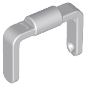 Minifigure, Utensil Bucket 1 x 1 x 1 Handle / Scooter Stand, 95344 Light Bluish Gray U