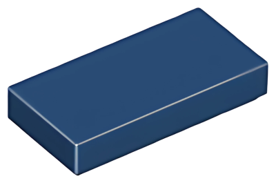 Деталь LEGO Tile 1 x 2 with Groove 3069b Dark Blue U