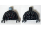 Torso Armor Robot with Light Bluish Gray Panels and Red Lights Pattern / Pearl Dark Gray Arms / Dark Bluish Gray Hands, 973pb1944c01  