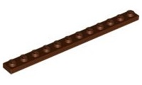 Plate 1 x 12, 60479 Reddish Brown N