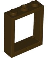 Window 1 x 3 x 3 Flat Front, 51239 Dark Brown N