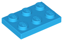 Plate 2 x 3, 3021 Dark Azure N