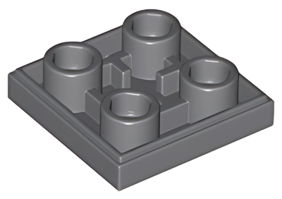 Деталь LEGO Lego Tile, Modified 2 x 2 Inverted 11203 Dark Bluish Gray U