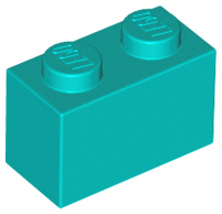 Brick 1 x 2, 3004 Dark Turquoise N