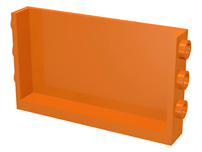 Деталь LEGO Panel 1 x 6 x 3 with Studs on Sides 98280 Orange U