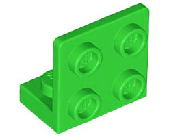 Деталь Lego Скоба Bracket 1 x 2 - 2 x 2 Inverted 99207 Bright Green N