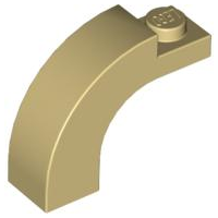 Arch 1 x 3 x 2 Curved Top, 6005 Tan U