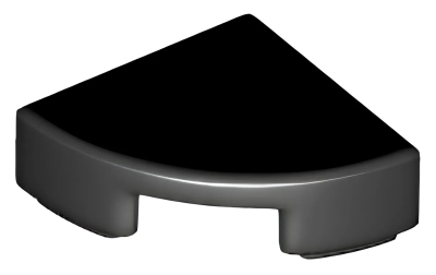 Деталь LEGO Lego Tile, Round 1 x 1 Quarter 25269 (6172383) Black  U