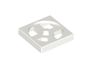 Turntable 2 x 2 Plate, Base, 3680 White N