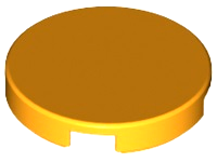 Tile, Round 2 x 2 with Bottom Stud Holder, 14769 Bright Light Orange U