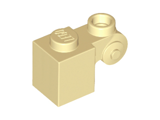 Brick, Modified 1 x 1 with Scroll with Hollow Stud, 20310 Tan N