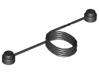 String with End Studs (30L Overall) with (Same Color) Studs Pattern, x127c30pb01 Black N