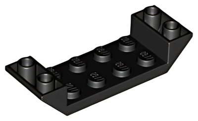 Деталь LEGO Lego  Slope, Inverted 45 6 x 2 Double with 2 x 4 Cutout 22889 Black U