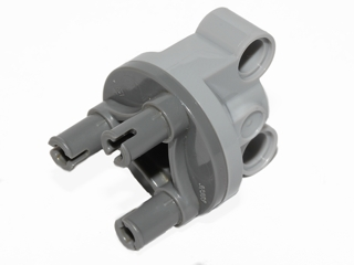 Technic, Steering Axle with 2 Pin Holes with Dark Bluish Gray Wheel Hub 3 Pins Round (11950 / 92909), 11950c01 Light Bluish Gray U