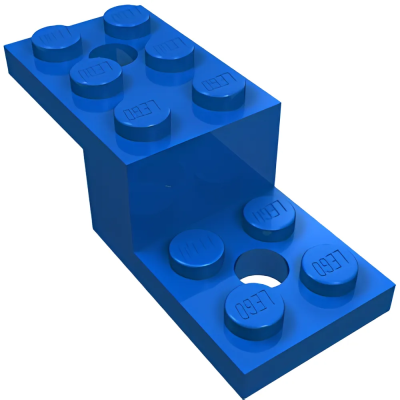 Деталь LEGO Скоба Lego Скоба Bracket 5 x 2 x 1 1/3 with 2 Holes 11215 Blue U