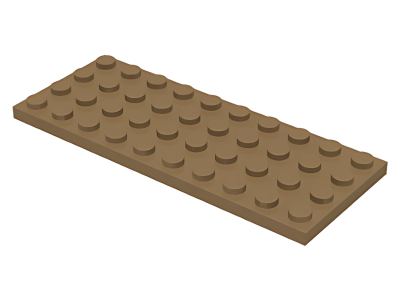 Деталь LEGO Пластина Lego Plate 4 x 10 3030 Dark Tan U