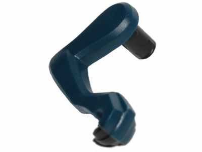 Dinosaur Leg Small (Front) Raptor Right with Black Pin and Black Claws Pattern, 49654c01pb01 Dark Blue U