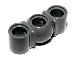Technic, Liftarm, Modified Ball Joint Middle 1 x 3, 98577 Dark Bluish Gray U