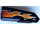 Technic, Panel Fairing #22 Very Small Smooth, Side A with Orange Flames with White Outline Pattern (Sticker) - Set 42106, 11947pb076  