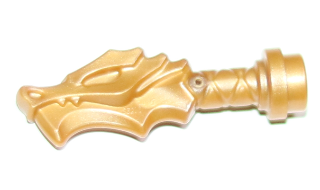 Minifigure, Weapon Sword Hilt with Dragon Head, 36017 Pearl Gold N