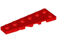 Wedge, Plate 6 x 2 Left, 78443 Red N