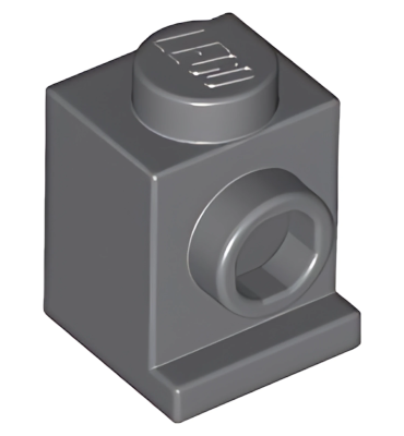 Деталь LEGO Brick, Modified 1 x 1 with Headlight 4070 (30069, 35388) Dark Bluish Gray U