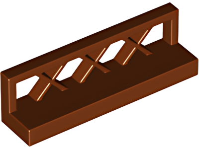 Деталь LEGO Ограда Lego Fence 1 x 4 x 1 Lattice 3633 Reddish Brown N