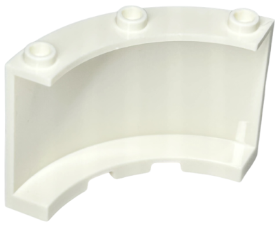 Cylinder Quarter 4 x 4 x 3, 4041 White N