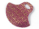 Mini Doll, Skirt Cloth, Friends, Short and Flared with Large Hole with Gold Dots Pattern, 38153pb01